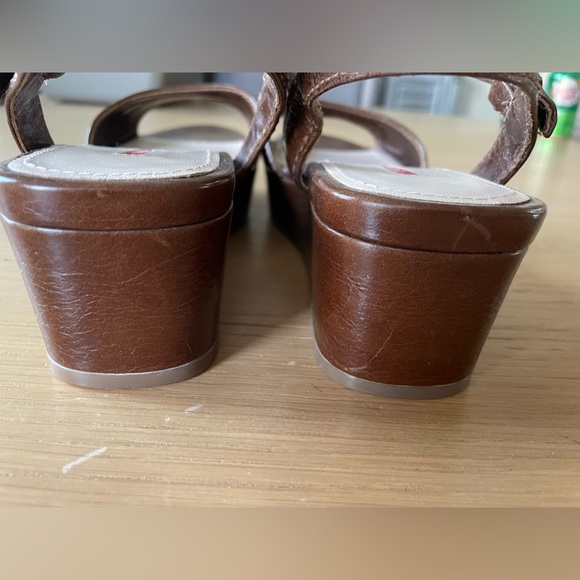 PRADA BROWN WEDGE SANDALS SIZE 37 - Picture 15 of 16